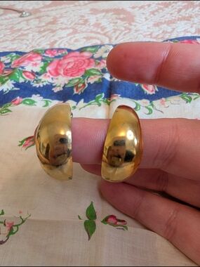 Gold-Tone Dome Earrings - Women Jewelry